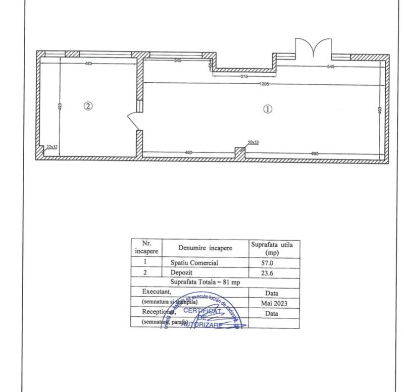 Pipera 1, Aviatiei, spatiu comercial 81 mp, 9 ml vitrina, produce venituri.