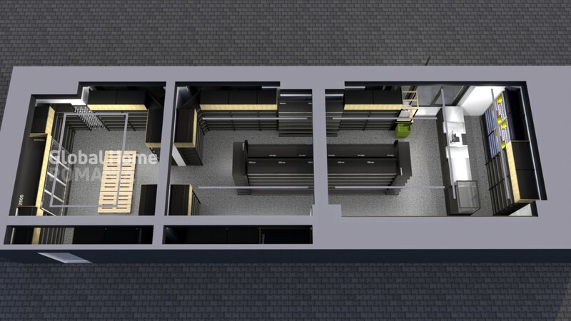 Pipera 1, Aviatiei, spatiu comercial 81 mp, 9 ml vitrina, produce venituri.